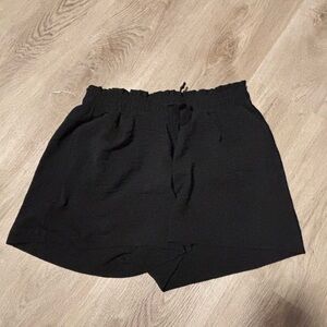 Cotton Drawstring Shorts - Black
